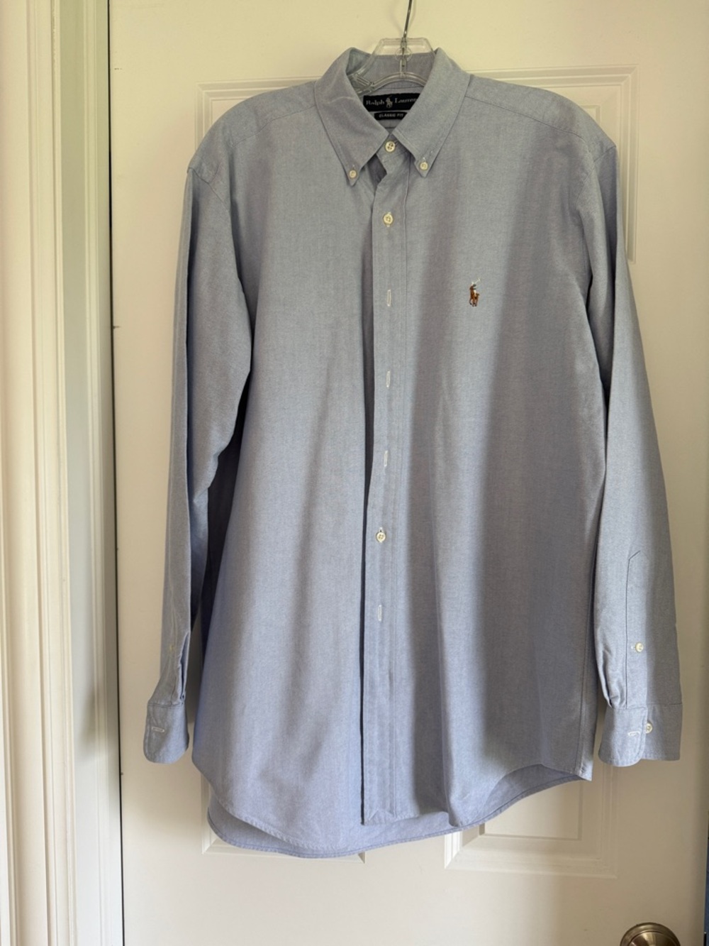 Ralph Lauren Men’s Classic Fit Sky Blue Long Sleeved Button Down 16-34/35